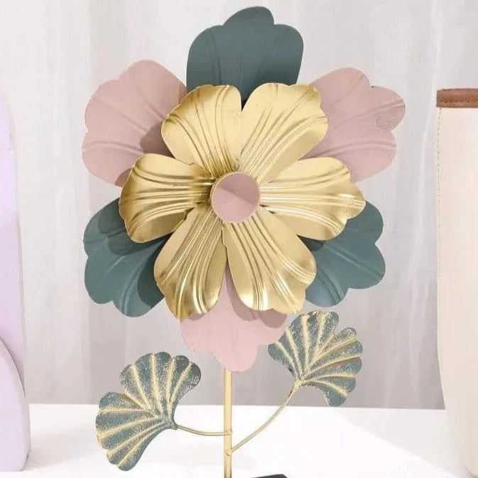 Colorful Flower Table Decor, Modern Metal Leave Statue, Home Miniature Ornament, Iron Exquisite Home Decor Colorful Flower Table Decor, Modern Metal Leave Statue, Home Miniature Ornament, Iron Exquisite Home Decor